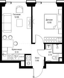 1-BD Apartment Sale, 37.95平方米 at SET, Vereyskaya Street, Moscow, Russia #3 1-BD Apartment Sale, 37.95平方米 at SET, Vereyskaya Street, Moscow, Russia #3