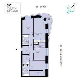 3-BD Apartment Sale, 126.67平方米 at SberCity, zhiloy kompleks Sbersiti, Rublyovo-Arkhangelskoye Microdistrict, Moscow, Russia #2 3-BD Apartment Sale, 126.67平方米 at SberCity, zhiloy kompleks Sbersiti, Rublyovo-Arkhangelskoye Microdistrict, Moscow, Russia #2