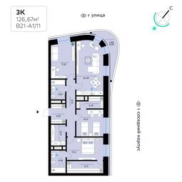 3-BD Apartment Sale, 126.67平方米 at SberCity, zhiloy kompleks Sbersiti, Rublyovo-Arkhangelskoye Microdistrict, Moscow, Russia #3 3-BD Apartment Sale, 126.67平方米 at SberCity, zhiloy kompleks Sbersiti, Rublyovo-Arkhangelskoye Microdistrict, Moscow, Russia #3