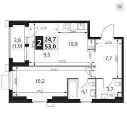 2-BD Apartment Sale, 53 sq. m. at 1 Izmajlovskij, Montazhnaya Street, 8с13, Moscow, Russia #2 2-BD Apartment Sale, 53 sq. m. at 1 Izmajlovskij, Montazhnaya Street, 8с13, Moscow, Russia #2