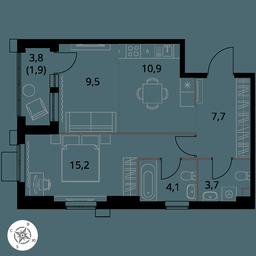 2-BD Apartment Sale, 53 sq. m. at 1 Izmajlovskij, Montazhnaya Street, 8с13, Moscow, Russia #3 2-BD Apartment Sale, 53 sq. m. at 1 Izmajlovskij, Montazhnaya Street, 8с13, Moscow, Russia #3