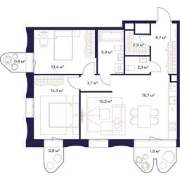 3-BD Apartment Sale, 78.6平方米 at Soyuz, Selskokhozyaystvennaya Street, Moscow, Russia #3 3-BD Apartment Sale, 78.6平方米 at Soyuz, Selskokhozyaystvennaya Street, Moscow, Russia #3