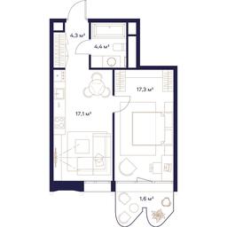 1-BD Apartment Sale, 44.7平方米 at Soyuz, Selskokhozyaystvennaya Street, Moscow, Russia #2 1-BD Apartment Sale, 44.7平方米 at Soyuz, Selskokhozyaystvennaya Street, Moscow, Russia #2