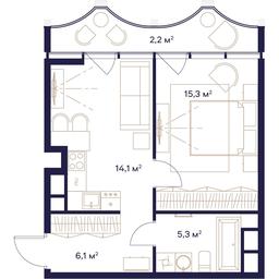 1-BD Apartment Sale, 43平方米 at Soyuz, Selskokhozyaystvennaya Street, Moscow, Russia #3 1-BD Apartment Sale, 43平方米 at Soyuz, Selskokhozyaystvennaya Street, Moscow, Russia #3