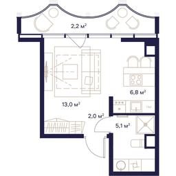 Apartment Sale, 29.1平方米 at Soyuz, Selskokhozyaystvennaya Street, Moscow, Russia #2