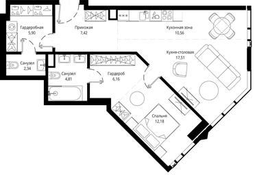 1-BD Apartment Sale, 67.03 sq. m. at Jois, 3rd Silikatny Drive, 10, Moscow, Russia #3