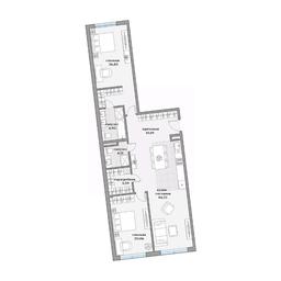 1-BD Apartment Sale, 118.66平方米 at Dom po ul. Sadovnicheskaya, Sadovnicheskaya Street, Moscow, Russia #2