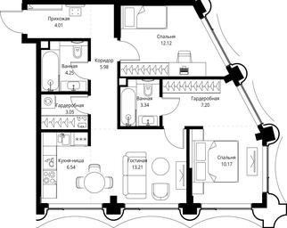2-BD Apartment Sale, 69.87 sq. m. at MIRA, Mira Avenue, Moscow, Russia #3 2-BD Apartment Sale, 69.87 sq. m. at MIRA, Mira Avenue, Moscow, Russia #3
