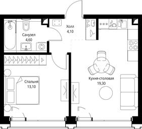 1-BD Apartment Sale, 41.1平方米 at SET, Vereyskaya Street, Moscow, Russia #3 1-BD Apartment Sale, 41.1平方米 at SET, Vereyskaya Street, Moscow, Russia #3