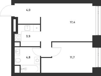 1-BD Apartment Sale, 41.8 sq. m. at Voice Towers, 1st Grayvoronovsky Drive, Moscow, Russia #3 1-BD Apartment Sale, 41.8 sq. m. at Voice Towers, 1st Grayvoronovsky Drive, Moscow, Russia #3