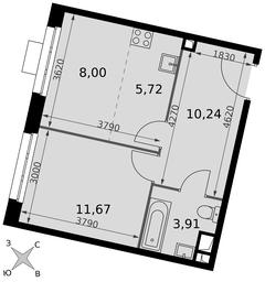 2-BD Apartment Sale, 39.54平方米 at Dvizhenie. Govorovo, Центральная улица, 47, деревня Говорово, поселение Московский, Москва, Россия #2 2-BD Apartment Sale, 39.54平方米 at Dvizhenie. Govorovo, Центральная улица, 47, деревня Говорово, поселение Московский, Москва, Россия #2