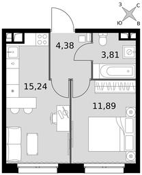 1-BD Apartment Sale, 35.32平方米 at Dvizhenie. Govorovo, Центральная улица, 47, деревня Говорово, поселение Московский, Москва, Россия #3 1-BD Apartment Sale, 35.32平方米 at Dvizhenie. Govorovo, Центральная улица, 47, деревня Говорово, поселение Московский, Москва, Россия #3