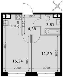 1-BD Apartment Sale, 35.32平方米 at Dvizhenie. Govorovo, Центральная улица, 47, деревня Говорово, поселение Московский, Москва, Россия #2 1-BD Apartment Sale, 35.32平方米 at Dvizhenie. Govorovo, Центральная улица, 47, деревня Говорово, поселение Московский, Москва, Россия #2