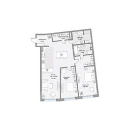 1-BD Apartment Sale, 127.23平方米 at Dom po ul. Sadovnicheskaya, Sadovnicheskaya Street, Moscow, Russia #2