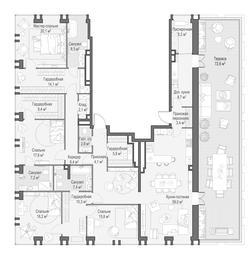 4-BD Apartment Sale, 257.6 sq. m. at Life Time, Sergeya Makeyeva Street, вл11/9с1-10, Moscow, Russia #4