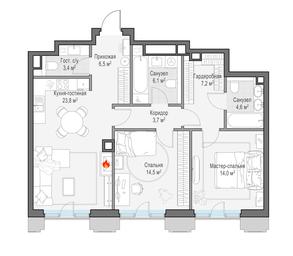 1-BD Apartment Sale, 84.7平方米 at Tishinskiy bulvar, Gruzinsky Val Street, 10, Moscow, Russia #2 1-BD Apartment Sale, 84.7平方米 at Tishinskiy bulvar, Gruzinsky Val Street, 10, Moscow, Russia #2