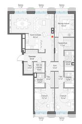 3-BD Apartment Sale, 153.7 sq. m. at Tishinskiy bulvar, Gruzinsky Val Street, 10, Moscow, Russia #4