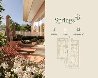1-BD Apartment Sale, 62.1 sq. m. at Springs (Springs), Malaya Filyovskaya Street, 46, Moscow, Russia #3