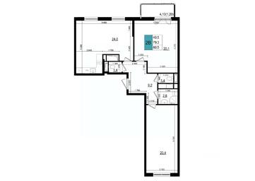1-BD Apartment Sale, 80.5 sq. m. at Mikrorayon 6 6A, 6A mikrorayon, Odintsovo, Moscow Region, Russia #2 1-BD Apartment Sale, 80.5 sq. m. at Mikrorayon 6 6A, 6A mikrorayon, Odintsovo, Moscow Region, Russia #2
