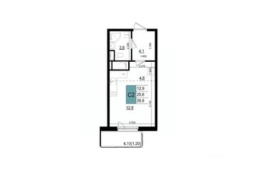 Apartment Sale, 26.8 sq. m. at Mikrorayon 6 6A, 6A mikrorayon, Odintsovo, Moscow Region, Russia #2 Apartment Sale, 26.8 sq. m. at Mikrorayon 6 6A, 6A mikrorayon, Odintsovo, Moscow Region, Russia #2