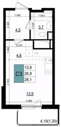 Apartment Sale, 28.1 sq. m. at Mikrorayon 6 6A, 6A mikrorayon, Odintsovo, Moscow Region, Russia #3 Apartment Sale, 28.1 sq. m. at Mikrorayon 6 6A, 6A mikrorayon, Odintsovo, Moscow Region, Russia #3
