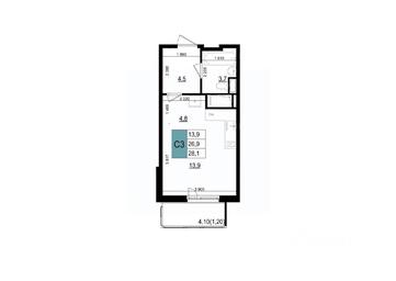 Apartment Sale, 28.1 sq. m. at Mikrorayon 6 6A, 6A mikrorayon, Odintsovo, Moscow Region, Russia #2 Apartment Sale, 28.1 sq. m. at Mikrorayon 6 6A, 6A mikrorayon, Odintsovo, Moscow Region, Russia #2