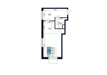 Apartment Sale, 35.3 sq. m. at Mikrorayon 6 6A, 6A mikrorayon, Odintsovo, Moscow Region, Russia #2