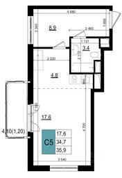 Apartment Sale, 35.9 sq. m. at Mikrorayon 6 6A, 6A mikrorayon, Odintsovo, Moscow Region, Russia #4