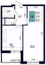 Apartment Sale, 39.3平方米 at Mikrorayon 6 6A, 6A mikrorayon, Odintsovo, Moscow Region, Russia #3 Apartment Sale, 39.3平方米 at Mikrorayon 6 6A, 6A mikrorayon, Odintsovo, Moscow Region, Russia #3