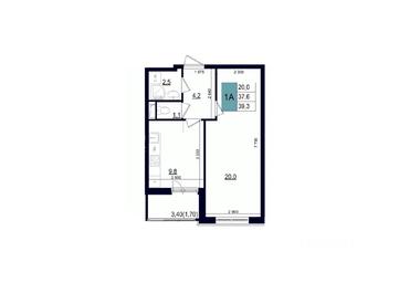 Apartment Sale, 39.3平方米 at Mikrorayon 6 6A, 6A mikrorayon, Odintsovo, Moscow Region, Russia #2 Apartment Sale, 39.3平方米 at Mikrorayon 6 6A, 6A mikrorayon, Odintsovo, Moscow Region, Russia #2