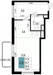 Apartment Sale, 35.9 sq. m. at Mikrorayon 6 6A, 6A mikrorayon, Odintsovo, Moscow Region, Russia #3 Apartment Sale, 35.9 sq. m. at Mikrorayon 6 6A, 6A mikrorayon, Odintsovo, Moscow Region, Russia #3