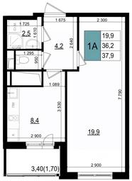 Apartment Sale, 37.9 sq. m. at Mikrorayon 6 6A, 6A mikrorayon, Odintsovo, Moscow Region, Russia #3 Apartment Sale, 37.9 sq. m. at Mikrorayon 6 6A, 6A mikrorayon, Odintsovo, Moscow Region, Russia #3