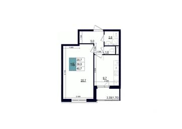 Apartment Sale, 40.7 sq. m. at Mikrorayon 6 6A, 6A mikrorayon, Odintsovo, Moscow Region, Russia #2