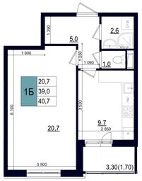 Apartment Sale, 40.7 sq. m. at Mikrorayon 6 6A, 6A mikrorayon, Odintsovo, Moscow Region, Russia #3