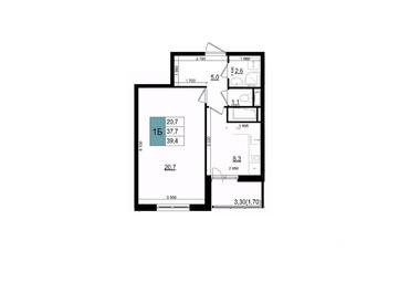 Apartment Sale, 39.4 sq. m. at Mikrorayon 6 6A, 6A mikrorayon, Odintsovo, Moscow Region, Russia #2 Apartment Sale, 39.4 sq. m. at Mikrorayon 6 6A, 6A mikrorayon, Odintsovo, Moscow Region, Russia #2