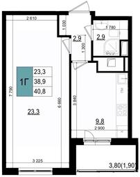 Apartment Sale, 40.8 sq. m. at Mikrorayon 6 6A, 6A mikrorayon, Odintsovo, Moscow Region, Russia #3 Apartment Sale, 40.8 sq. m. at Mikrorayon 6 6A, 6A mikrorayon, Odintsovo, Moscow Region, Russia #3