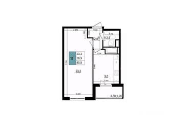 Apartment Sale, 40.8 sq. m. at Mikrorayon 6 6A, 6A mikrorayon, Odintsovo, Moscow Region, Russia #2 Apartment Sale, 40.8 sq. m. at Mikrorayon 6 6A, 6A mikrorayon, Odintsovo, Moscow Region, Russia #2