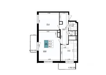 1-BD Apartment Sale, 64.2平方米 at Mikrorayon 6 6A, 6A mikrorayon, Odintsovo, Moscow Region, Russia #2 1-BD Apartment Sale, 64.2平方米 at Mikrorayon 6 6A, 6A mikrorayon, Odintsovo, Moscow Region, Russia #2