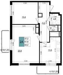 1-BD Apartment Sale, 64.2平方米 at Mikrorayon 6 6A, 6A mikrorayon, Odintsovo, Moscow Region, Russia #3 1-BD Apartment Sale, 64.2平方米 at Mikrorayon 6 6A, 6A mikrorayon, Odintsovo, Moscow Region, Russia #3