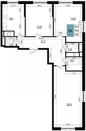 2-BD Apartment Sale, 81 sq. m. at Mikrorayon 6 6A, 6A mikrorayon, Odintsovo, Moscow Region, Russia #3 2-BD Apartment Sale, 81 sq. m. at Mikrorayon 6 6A, 6A mikrorayon, Odintsovo, Moscow Region, Russia #3
