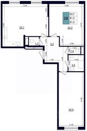 1-BD Apartment Sale, 81.5 sq. m. at Mikrorayon 6 6A, 6A mikrorayon, Odintsovo, Moscow Region, Russia #3 1-BD Apartment Sale, 81.5 sq. m. at Mikrorayon 6 6A, 6A mikrorayon, Odintsovo, Moscow Region, Russia #3