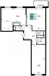 1-BD Apartment Sale, 80.5 sq. m. at Mikrorayon 6 6A, 6A mikrorayon, Odintsovo, Moscow Region, Russia #3 1-BD Apartment Sale, 80.5 sq. m. at Mikrorayon 6 6A, 6A mikrorayon, Odintsovo, Moscow Region, Russia #3
