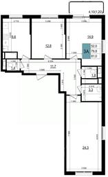 2-BD Apartment Sale, 81平方米 at Mikrorayon 6 6A, 6A mikrorayon, Odintsovo, Moscow Region, Russia #3 2-BD Apartment Sale, 81平方米 at Mikrorayon 6 6A, 6A mikrorayon, Odintsovo, Moscow Region, Russia #3