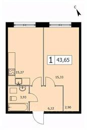 Apartment Sale, 43.4 sq. m. at SELF (Self), 3rd Grazhdanskaya Street, 35, Moscow, Russia #2 Apartment Sale, 43.4 sq. m. at SELF (Self), 3rd Grazhdanskaya Street, 35, Moscow, Russia #2