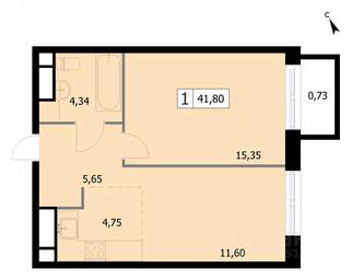 Apartment Sale, 41.8 sq. m. at SELF (Self), 3rd Grazhdanskaya Street, 35, Moscow, Russia #2