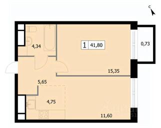 Apartment Sale, 41.8 sq. m. at SELF (Self), 3rd Grazhdanskaya Street, 35, Moscow, Russia #4