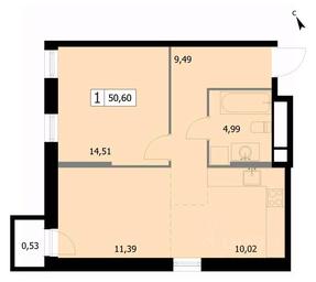 Apartment Sale, 50.6 sq. m. at SELF (Self), 3rd Grazhdanskaya Street, 35, Moscow, Russia #4