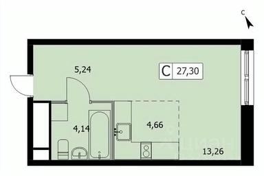 Apartment Sale, 27.2平方米 at SELF (Self), 3rd Grazhdanskaya Street, 35, Moscow, Russia #3 Apartment Sale, 27.2平方米 at SELF (Self), 3rd Grazhdanskaya Street, 35, Moscow, Russia #3