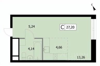 Apartment Sale, 27平方米 at SELF (Self), 3rd Grazhdanskaya Street, 35, Moscow, Russia #3 Apartment Sale, 27平方米 at SELF (Self), 3rd Grazhdanskaya Street, 35, Moscow, Russia #3