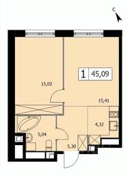 Apartment Sale, 45 sq. m. at SELF (Self), 3rd Grazhdanskaya Street, 35, Moscow, Russia #2 Apartment Sale, 45 sq. m. at SELF (Self), 3rd Grazhdanskaya Street, 35, Moscow, Russia #2